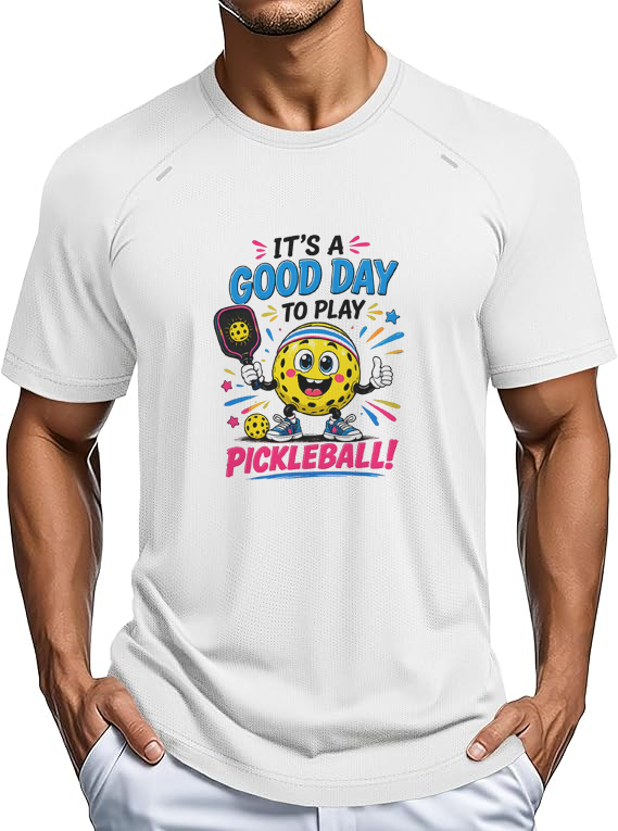 It’s a Good Day to Play Pickleball Performance T-Shirt - Pickleball Character | Funny Pickleball Graphic Tee
