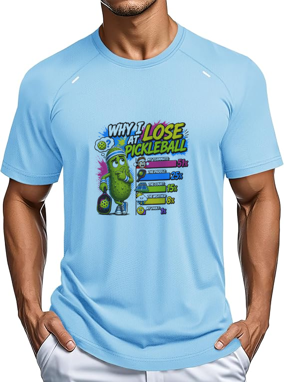 Why I Lose at Pickleball Funny Graphic Performance T-Shirt