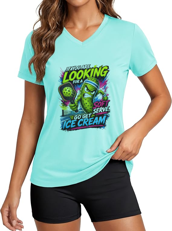 “If You’re Looking for a Soft Serve, Go Get Ice Cream” Moisture-Wicking Athletic Tee for Women